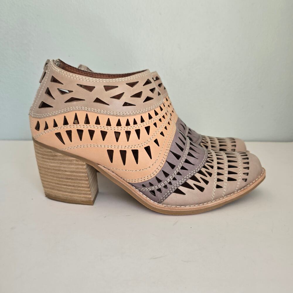 Jeffrey Campbell for Free People Faviola Booties Women's 9 Cutout Western Boho